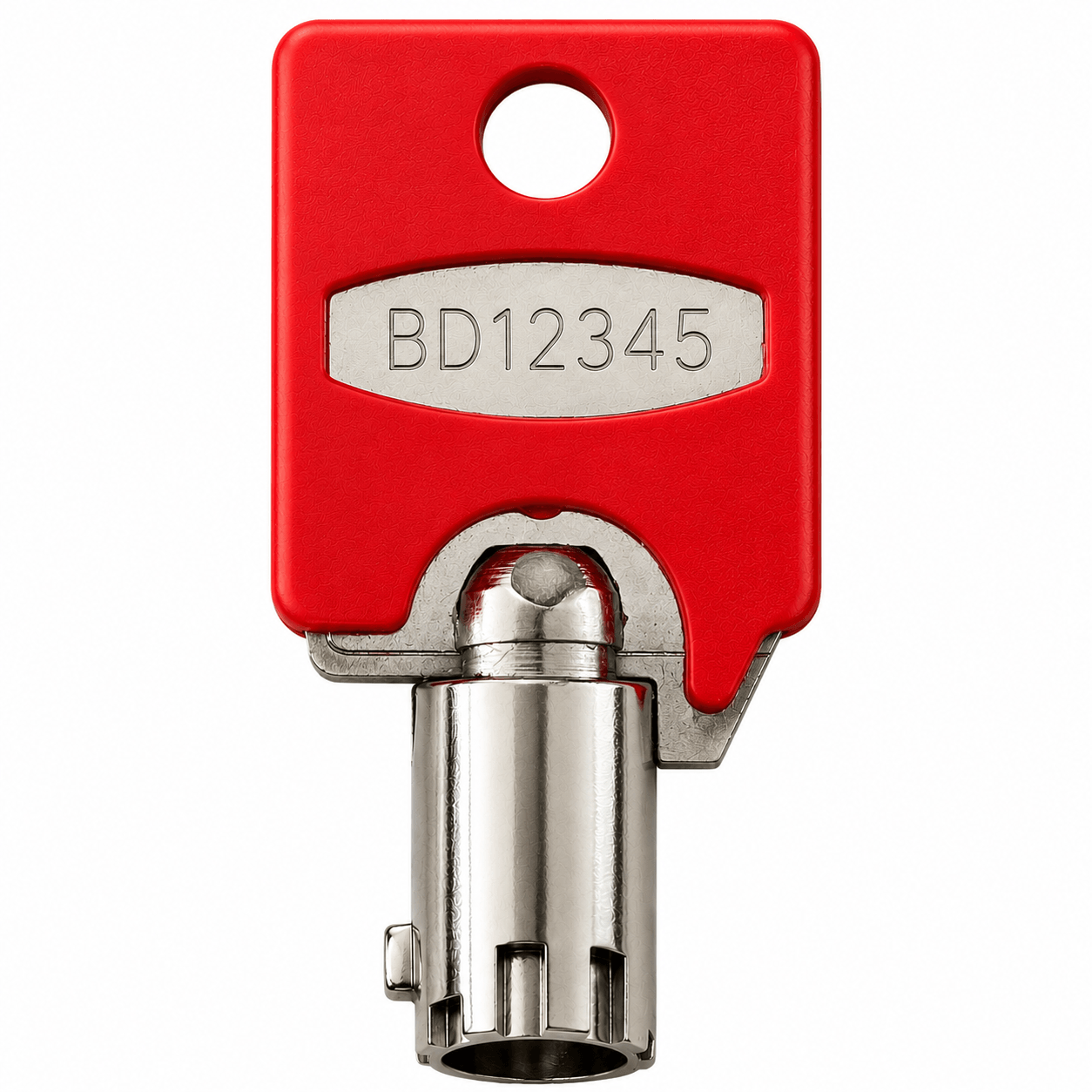 Example showing where to find the number on a Bulldog key